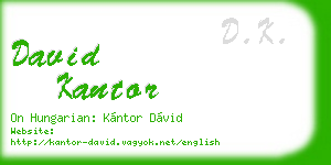 david kantor business card